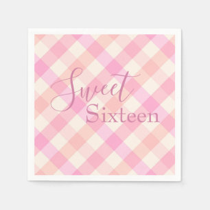 Sweet sixteen Rosa Play Watercolor Pappersservett