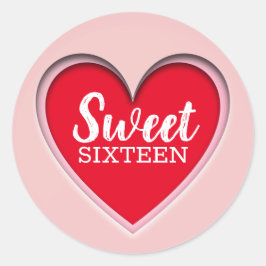 Sweet sixteen runt klistermärke