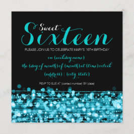 Sweet sixteen Sparkles & Ljus Turcos Inbjudningar