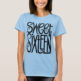 Sweet sixteen svart T-shirt