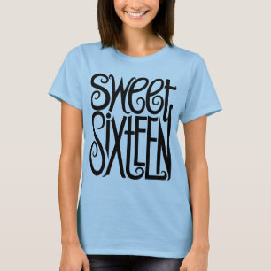 Sweet sixteen svart T-shirt