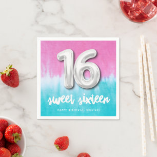 Sweet sixteen Tonåring födelsedag Tie Dye Party Na Pappersservett
