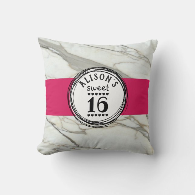 Sweet sixteen tonåring personlig kuddar gåva. (Framsida)