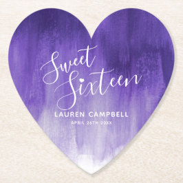 Sweet sixteen ultraviolett modern konst tvättar underlägg papper