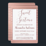 Sweet sixteen vid  Rosa Rand Gnistra Inbjudningar<br><div class="desc">Rosa och Ro guldolja Rand Sweet sixteen Födelsedagsfest inbjudan. Denna inbjudan är perfekt för Ro Guld Sweet 16-Födelsedagsfesten att tittar fira i Rosa.</div>