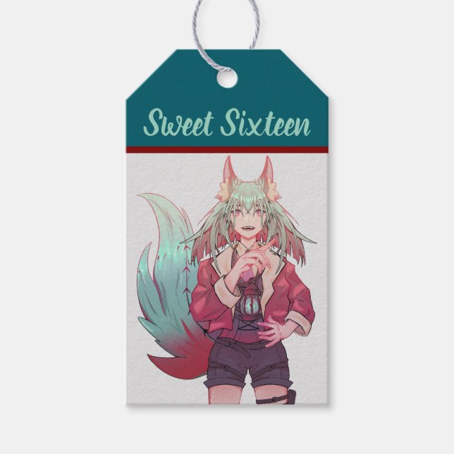 Sweet sixteen VTuber, anime  Presentetikett (Framsidan)