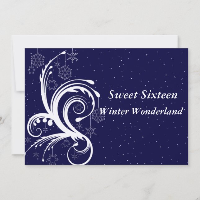 Sweet sixteen, Winter Wonderland, inbjudan (Framsida)