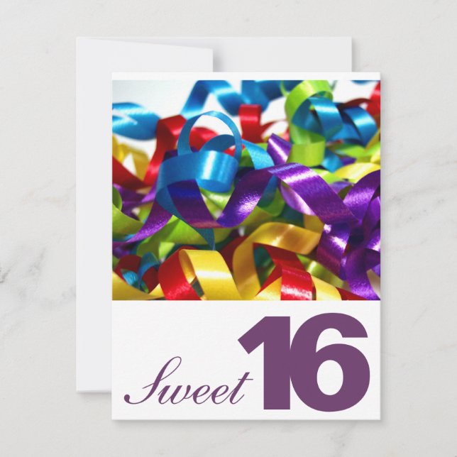 Sweet sixteenfödelsedagsfest inbjudan (Framsida)