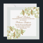 Sweet sixteengrönt blommar födelsedaginbjudan inbjudningar<br><div class="desc">Elegant sweet sixteengrönt blommar födelsedaginbjudan</div>