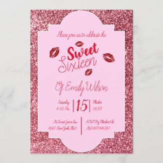 Sweet sixteenkyss inbjudningar