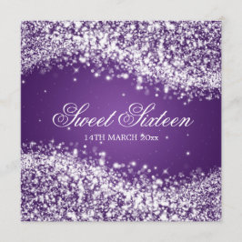 Sweet sixteenpartyet som Sparkling, vinkar lilor Inbjudningar