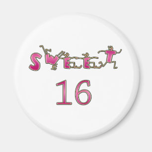 Sweet sixteenrosor magnet