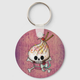 Sweet Skull Cuptårta Nyckelring