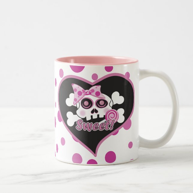 Sweet Skull Två-Tonad Mugg (Höger)