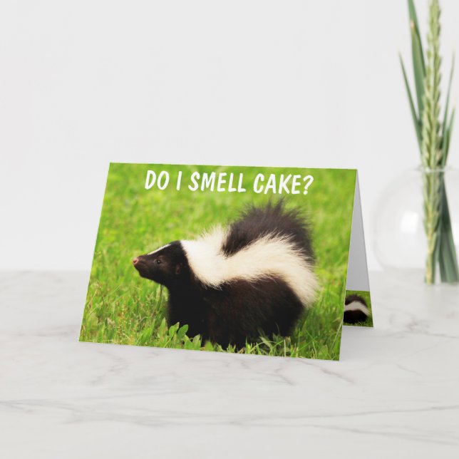 Sweet Skunk Birthday Card Kort (Framsida)