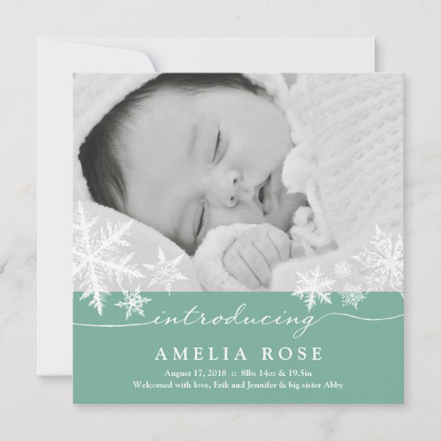 Sweet Snöflingor | Meddelande från Baby (Framsida)