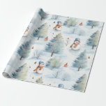 Sweet Snögubbe Forest Winter Helgdag Presentpapper<br><div class="desc">Presentera dina gåvor i stil med den här högkvalitativa presentfigurationen. De goda snögubbarna ser ut som en gulsot i en barrskog i en underbar snöscen. Tack för att du tittar. Vi uppskattar ditt arbete här på Tassar Charming.</div>