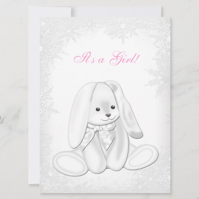 Sweet Snowflake Winter Wonderland Baby Shower Inbjudningar (Framsida)