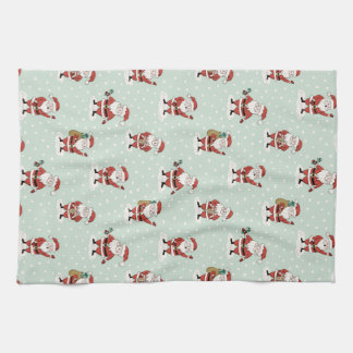Sweet Snowy Santa Holiday Kitchen Towel Kökshandduk