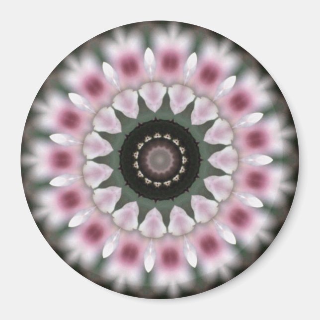 Sweet Soft Rosa Mandala Magnet (Framsidan)