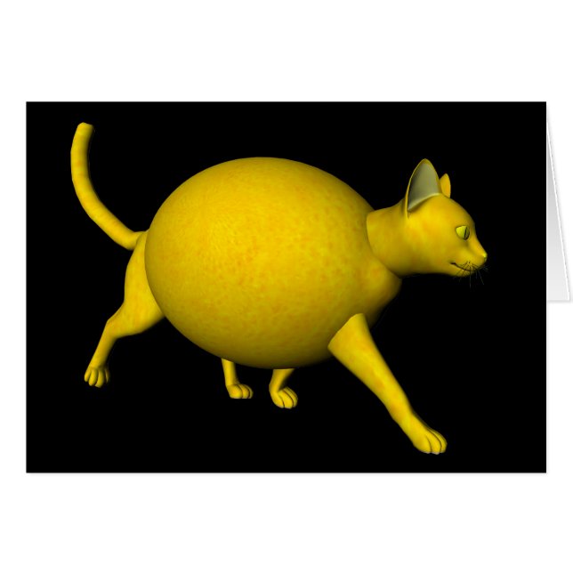 Sweet-Sour Lemon Cat Hälsningskort (Framsidan Horizontal)