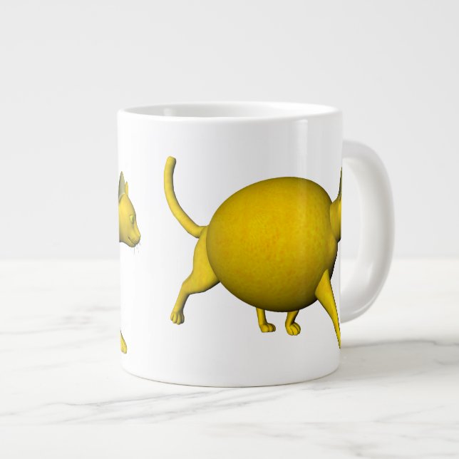 Sweet-Sour Lemon Cat Jumbo Mugg (Framsida höger)