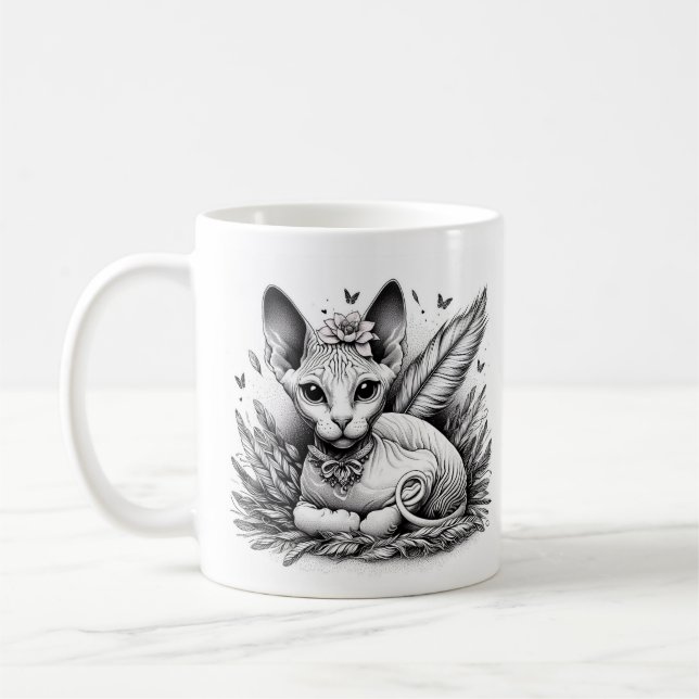 Sweet Sphynx Cat Kaffemugg (Vänster)