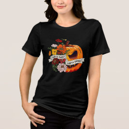 Sweet Spooky Pumpkin Blommigt Halloween Graphic T- T Shirt