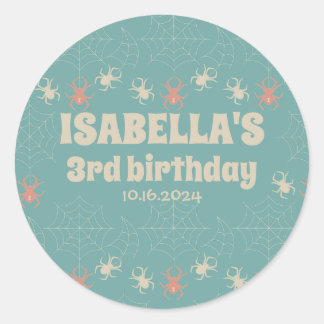 Sweet Spooky Tales Halloween Birthday Theme Runt Klistermärke