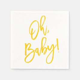 Sweet Sprigs Kön Neutral Baby Shower Napkin Pappersservett