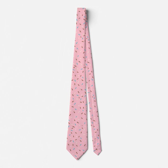 Sweet Sprinkles Neck Tie (Rosa av jordgubbar) Slips (Framsida)