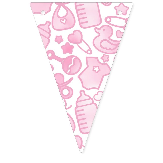 Sweet Sprinkles Ombre Rosa Vimplar (Första flaggan)