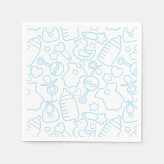 Sweet Sprinkles White Blue Pappersservett (Framsidan)