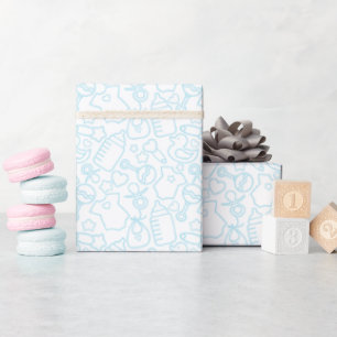 Sweet Sprinkles White Blue Presentpapper