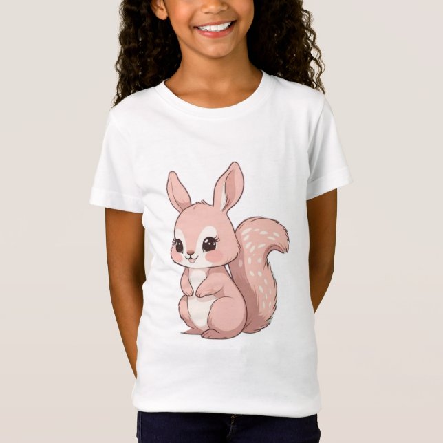 Sweet Squirrel Cutie - Kawaii Forest Friend T Shirt (Framsida)