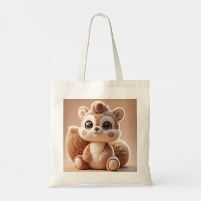 Sweet Squirrel Tote Bag Tygkasse (Baksida)