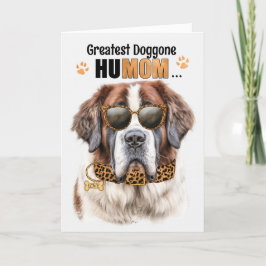 Sweet St. Bernard Hund Underbarare HuMOM Mors dag Helgkort