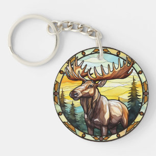 Sweet Stached Glass American Elk Moose