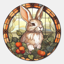 Sweet Stached Glass Bunny Rabbit