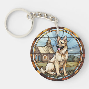 Sweet Stached Glass German Shepherd Hund