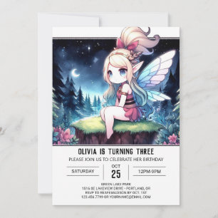 Sweet Stollig Fairy Birthday Inbjudningar