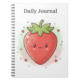 Sweet Strawberry Daily Journal Anteckningsbok