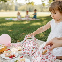 Sweet Strawberry First Birthday Favor Box