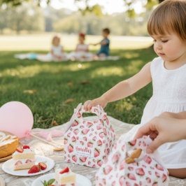 Sweet Strawberry First Birthday Favor Box Presentaskar