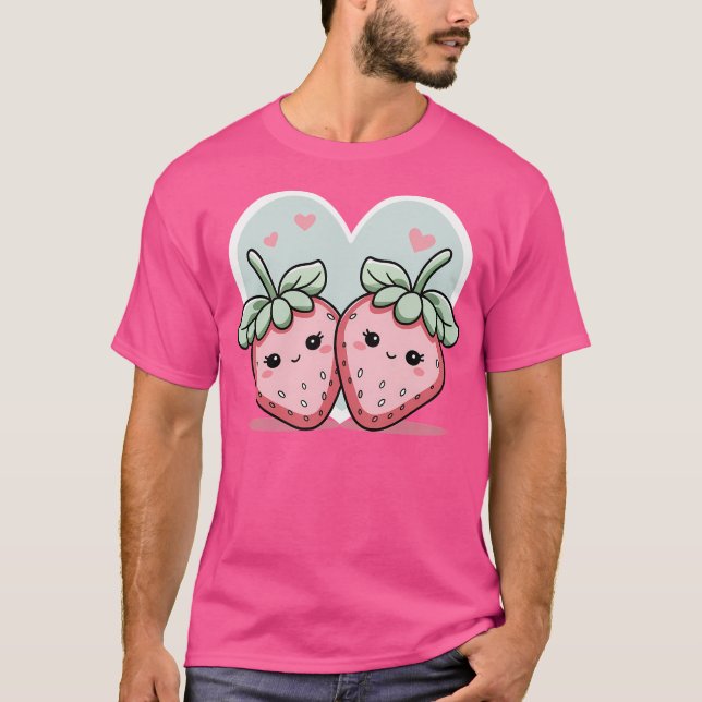 Sweet Strawberry Kärlek T Shirt (Framsida)