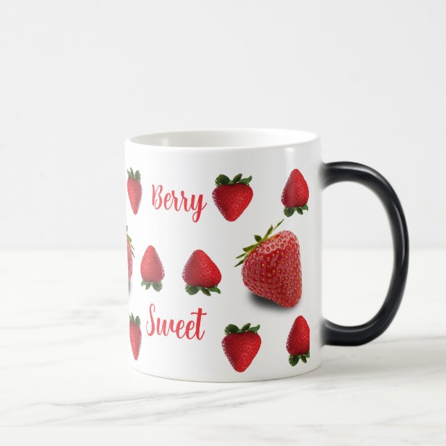Sweet Strawberry Mönster Personlig Magisk Mugg (Höger)