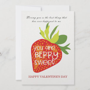 Sweet Strawberry Personlig Valentine Day Card Julkort
