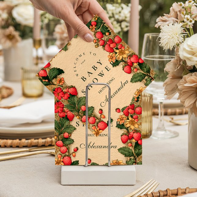 Sweet Strawberry Storybook Baby Shower Pappersservett (Skapare uppladdad)
