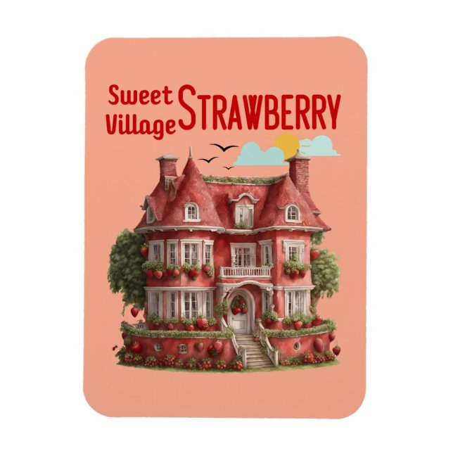 Sweet Strawberry Village Magnet (Vertikal)