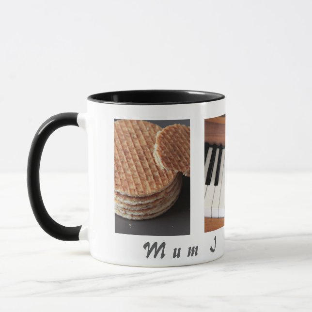 Sweet Stroopwafel Piano Mugg - Gift för Morsa (Vänster)